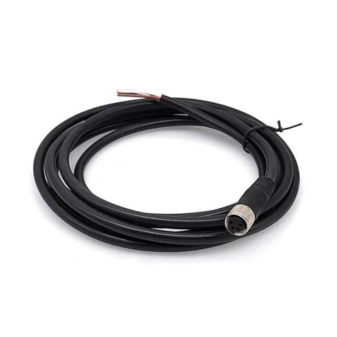 M8 Sensor Connector Cable Male&Female Straight Angle 4 5 Pin +2m PVC Line 1Pcs(3P Female Straight) in Saudi Arabia