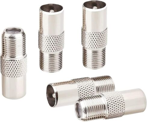 T V Male Quick Plug to F Female Adapter T V Antenna Coaxial F Connector TV Coaxial Plug 1Pcs(1pc) in Saudi Arabia