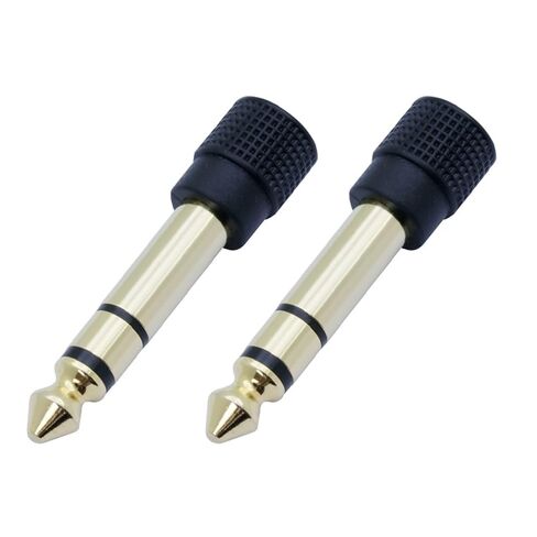 10Pcs/lot 6.35mm Stereo 3 Poles Male Plug to 3.5mm Stereo Female Jack Connector 3.5mm to 6.35mm Adapter Converter in Saudi Arabia