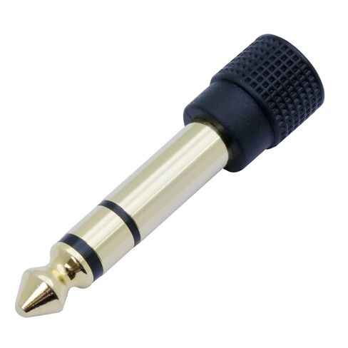 10Pcs/lot 6.35mm Stereo 3 Poles Male Plug to 3.5mm Stereo Female Jack Connector 3.5mm to 6.35mm Adapter Converter in Saudi Arabia