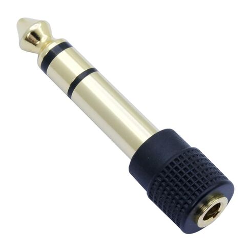 10Pcs/lot 6.35mm Stereo 3 Poles Male Plug to 3.5mm Stereo Female Jack Connector 3.5mm to 6.35mm Adapter Converter in Saudi Arabia
