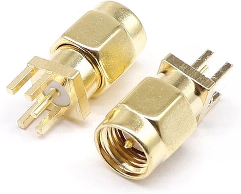 SMA Male Jack Male Plug Adapter Solder Edge P C B Straight Right Angle Mount RF Copper Connector Plug Socket 1.6mm Spacing 1Pcs in Saudi Arabia