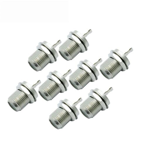 F Female Bulkhead Jack Soldering Wire Connector RF Coaxial Coax Connector F Jack Socket Panel Mount 10Pcs in Saudi Arabia