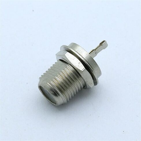 F Female Bulkhead Jack Soldering Wire Connector RF Coaxial Coax Connector F Jack Socket Panel Mount 10Pcs in Saudi Arabia