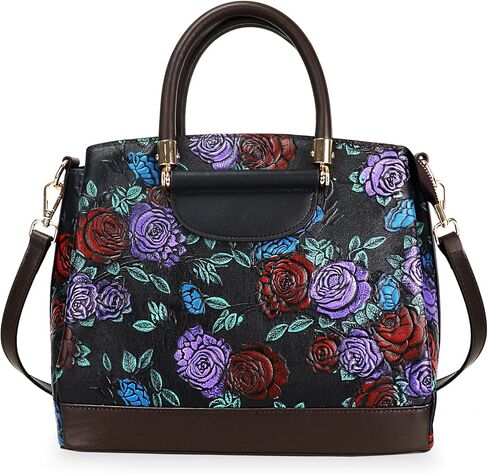 Crossbody Bag For Women Leather Shoulder Bag Purse and Handbag Tote Bag Medium Satchel Vintage Embossing Pattern in Saudi Arabia