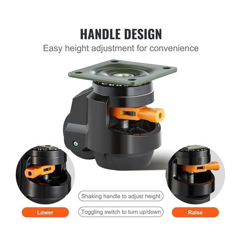 4 PCS Leveling Casters Heavy Duty Swivel Casters with Handle Design Height Adjustable Casters for Workbench Machines(B 3in) in Saudi Arabia