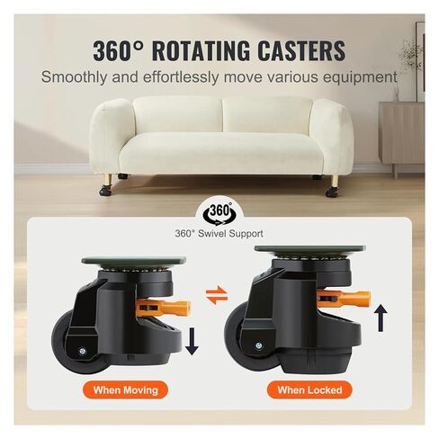 4 PCS Leveling Casters Heavy Duty Swivel Casters with Handle Design Height Adjustable Casters for Workbench Machines(B 3in) in Saudi Arabia