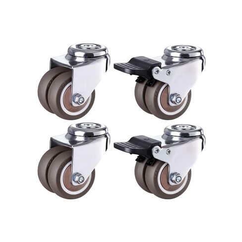 4 PCS 2" Heavy Duty Swivel Casters with 8.2mm Hole Locking Replacement Casters for Industrial, Machinery, Furniture(Type 2) in Saudi Arabia