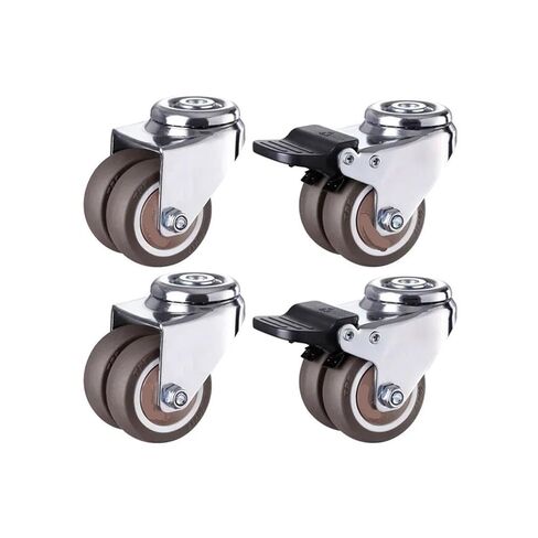 4 PCS 2" Heavy Duty Swivel Casters with 8.2mm Hole Locking Replacement Casters for Industrial, Machinery, Furniture(Type 2) in Saudi Arabia