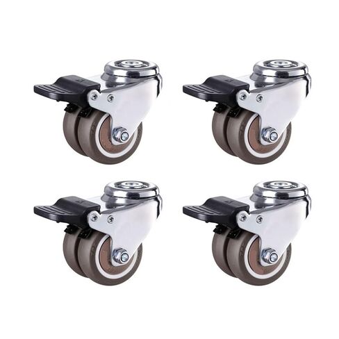 4 PCS 2" Heavy Duty Swivel Casters with 8.2mm Hole Locking Replacement Casters for Industrial, Machinery, Furniture(Type 2) in Saudi Arabia