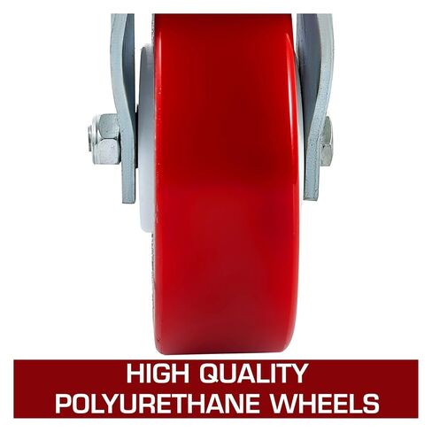 4 Scaffolding Wheel Set 8" Polyurethane Swivel Casters 3200 lbs with Brake for Replacement Shelves and Workbench in Saudi Arabia