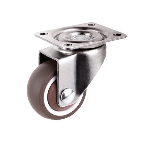 1PCS 1/1.25/1.5/2 inch Furniture casters Rubber Swivel Caster Trolley with Brake(E-Brake,1.25 inch) in Saudi Arabia