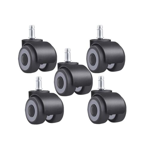 5PCS 2-inch 10mm/11mm TPR Silent Double casters Furniture circlip Pulley Office Chair Universal Wheel(10mm) in Saudi Arabia