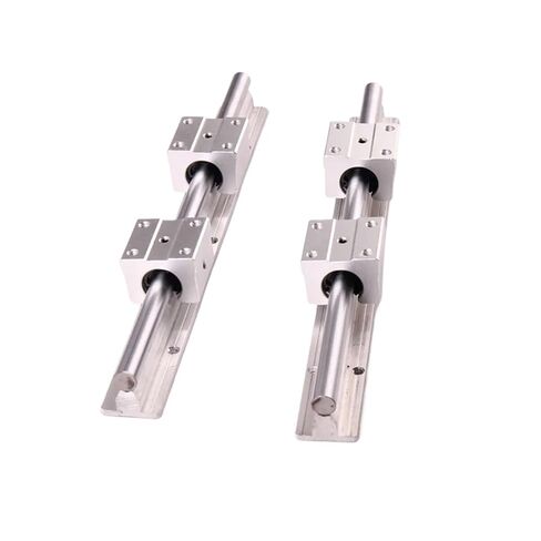 2 Sets of SBR12 300 400 500 600 800 1000 1200 1300 1500mm Fully Supported Linear Guide Rail Shaft with 4 Pieces SBR12UU Bearing seat(300mm) in Saudi Arabia