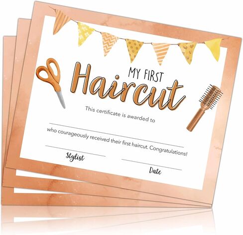 First Haircut Certificates - 25 Pink Crown My First Haircut Certificate -Blush Pink Floral Baby First Haircut Keepsake Certificate - Girl Haircut Achievement Certificate of Recognition -05 in Saudi Arabia
