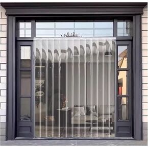 Heavy-Duty Insulated PVC Strip Door Curtain - Windproof & Waterproof Clear Partition for Warehouses, Freezers & Garages (W210xH190cm/82.68x74.8in) in Kuwait
