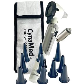 Mini Fiber Optic Otoscope White (Pocket Size) Ent Diagnostic Set with 1 Replacement Bulb in Kuwait