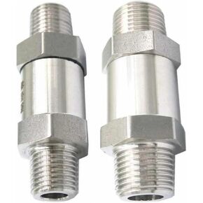 1 Pcs 1/8" 1/4" 1/2" NPT BSPT Male Thread 304 Stainless Steel Hexagonal Check Valve Water Gas Oil High Temperature Sealing(1/4",NPT) in Saudi Arabia