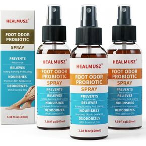 HEALMUSZ Athletes بخاخ القدم المضاد للفطريات، علاج فطريات القدم للتخفيف السريع، بخاخ للتحكم في الحكة والرائحة للرجال والنساء والأحذية. in Kuwait