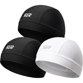 3 قطعة قبعة الجمجمة خوذة بطانة قبعة التبريد تنفس شبكة العرق قبعات الدراجات النارية قبعة كرة القدم للرجال النساء in Kuwait