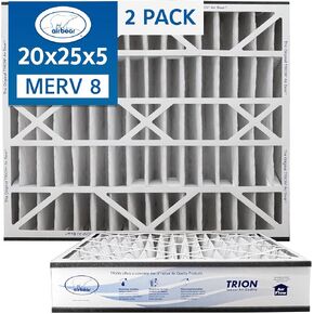 فلتر هواء Air Bear 20x25x5 مطوي HVAC MERV 8 (عبوة من قطعتين) (الحجم الفعلي: 19.75 بوصة × 24.25 بوصة × 4.9 بوصة) رقم الجزء المتوافق 255649-102 in Kuwait