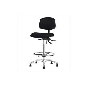 Thomas ECOM VMBCH-CR-T0-A0-NF-RG-c8546 كرسي متوسط ​​الارتفاع من الفينيل باللون الأزرق مع قاعدة من الكروم وبدون حلقة إمالة/ذراع/قدم، ينزلق in Kuwait