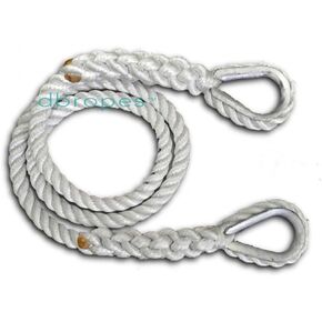 Mooring Line Pendant with 2 Thimbles 100% Nylon Rope.(TS 6400 Lbs.) Made in USA (1/2 in x 8 ft) in Saudi Arabia