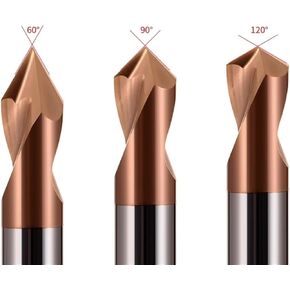 لقم ثقب الشطب الغاطسة 120 درجة قطعة واحدة (كربيد HRC65، 12 × 75 (120 درجة)) in Kuwait