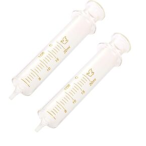 2 حزمة من المحاقن الزجاجية القابلة لإعادة الاستخدام، 30 مل حقنة زجاجية ذات قطر قياسي حاقن عينات مختبرية in Kuwait