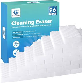 GLIMGLINT 96PK Magic Sponge Erasers, 2X Density Melamine Sponge Foam Pads, Household Cleaning Supplies Cleaner for Kitchen, Bathroom, Bathtub, Sink, Wall Cleaner, Furniture, Boat in Saudi Arabia