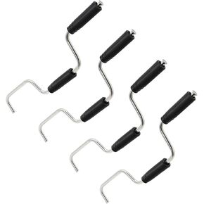 لفاف حزام البضائع الفولاذي شديد التحمل - أسطوانة ربط مقطورة مسطحة محمولة مع طلاء مسحوق صناعي، يناسب أشرطة الونش مقاس 4 بوصات، أداة لف يدوية مقاومة للتآكل للشاحنات، عبوتان in Kuwait