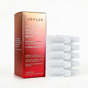 Joylux reliefHER Hydration Melts, Moisturizing Vaginal Suppositories with 15mg Hyaluronic Acid (3X More HA), Non-Hormonal, Supports Intimate Hydration & Comfort, 10 Melts in Kuwait