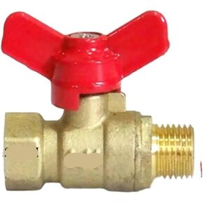 1/4" Female Thread to 1/4" Male Thread Brass Ball Valve with Handle PN 0.8 MPa, Suitable for air, Natural Gas, Water, Fuel in Saudi Arabia