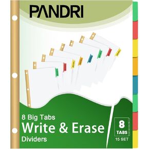 مقسم الموثق، 120 حزمة من فواصل مؤشر الموثق مع 8 علامات تبويب، مقسم ورق بحجم الحروف للمدرسة والمكتب والأعمال المنزلية in Kuwait