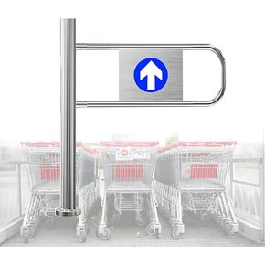 Automatic Closing Security Door, Pedestrian Swing Gate, 50/60/70/80/90/100 cm Width Automatic Closing Safety Gate for Warehouse and Library, 1-Way Design, for Supermarket Entrances Left-90x100cm in Saudi Arabia