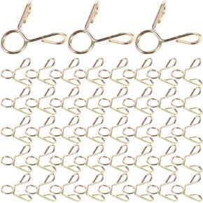 100pcs 5mm Zinc-plated Steel Spring Hose Clamps Small Water Hose Clips for Washing Machine Tubes Industrial Plumbing Fitting Accessories in Kuwait