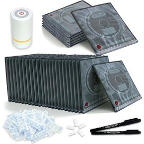 مجموعة أكياس ختم الفراغ من خيوط الطابعة ثلاثية الأبعاد من PurifyLogix، مقاومة للضوء والرطوبة، تتضمن 30 كيس تخزين فراغي، مضخة تفريغ واحدة، 30 مجففًا، 5 مشابك وقلمين تحديد (13.4 × 12.6 بوصة) in Kuwait