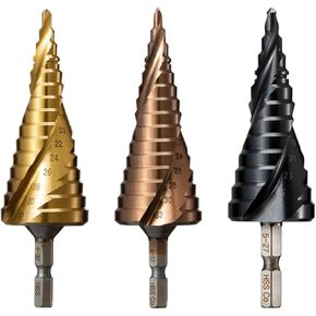 Step Drill Bit Cobalt Cone Hex Shank Drill Bits 1Pcs(M35 TiALN,4-20mm(9 Steps)) in Kuwait