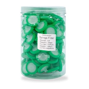 100 قطعة OD = 25 مللي متر ، 0.45um ، فلتر حقنة من الألياف الزجاجية ، مصنوع من GF ، 100 أجزاء/وحدة in Kuwait