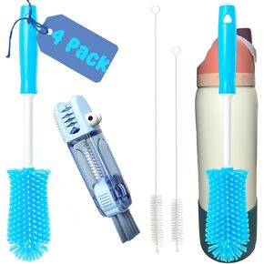 4 عبوات من منظف فرش الزجاجات، طقم تنظيف فرشاة زجاجات المياه، منظف القش لأوالا فريسيب، منظف الزجاجات لفرشاة السيليكون ستانلي لزجاجات الرياضة، زجاجات المياه in Kuwait