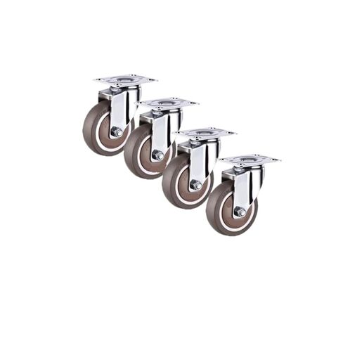 4-Pack 3-Inch Swivel Casters Rubber Silent Lightweight Furniture in Saudi Arabia