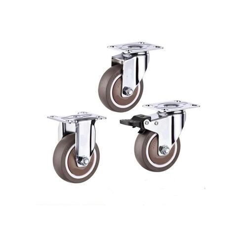 4-Pack 3-Inch Swivel Casters Rubber Silent Lightweight Furniture in Saudi Arabia