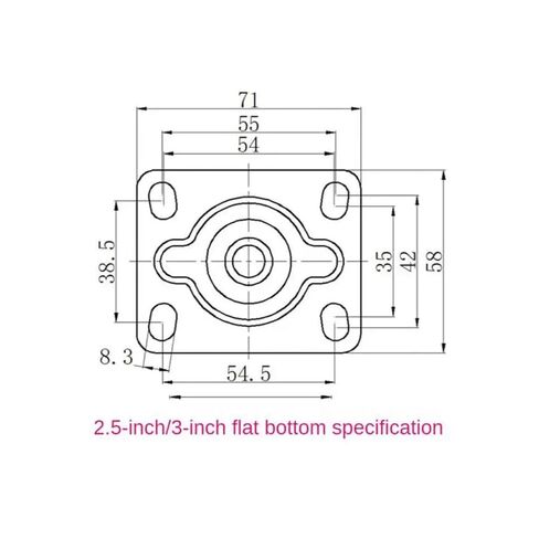 4-Pack 3-Inch Swivel Casters Rubber Silent Lightweight Furniture in Saudi Arabia