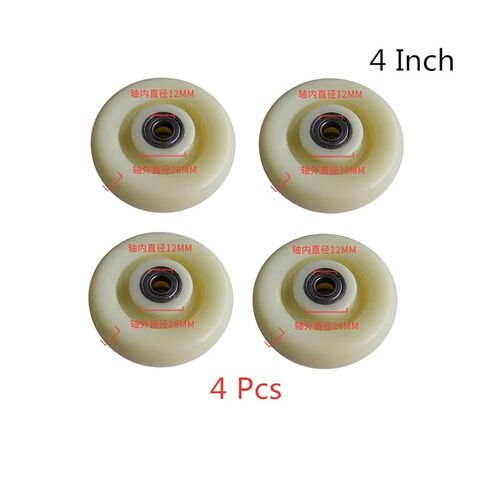 4PCS 4-inch White Nylon Single Wheel wear-Resistant cart with Double Bearings in Saudi Arabia