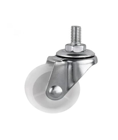5PCS 3 Inch Lightweight Screw Caster 10 * 25mm White Pp Threaded Swivel Wheel Hardware Tools in Saudi Arabia