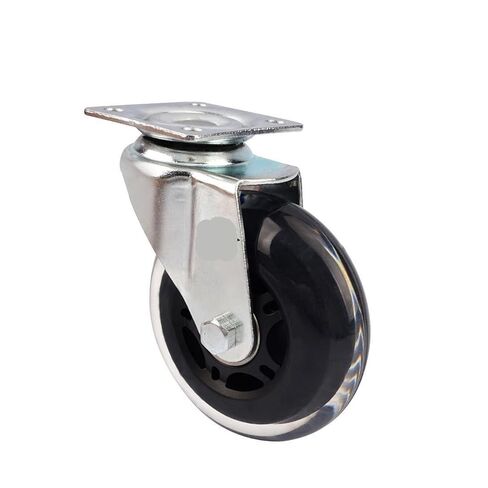 5 Pack Casters 3 Inch PU Polyurethane Transparent Furniture Office in Saudi Arabia