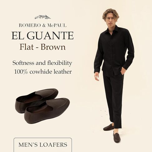 Mens Casual Shoes El Guante Flat Camel | Loafers for Men Inspired by Julio Iglesias | Soft Flexible | Romero & MC Paul in Saudi Arabia