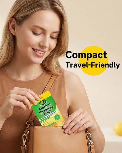 MQ Motion Sickness Patches – 30% Extra Ginger Sea Sickness Patch for Cruise – Fast-Acting, Non-Drowsy, Naturally Sourced, Travel Essentials in Kuwait