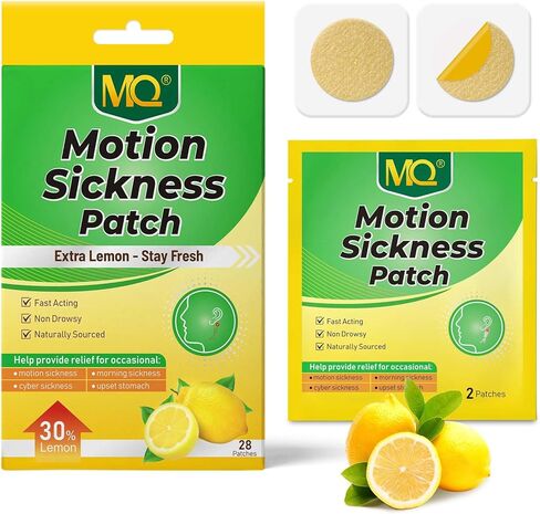 MQ Motion Sickness Patches – 30% Extra Ginger Sea Sickness Patch for Cruise – Fast-Acting, Non-Drowsy, Naturally Sourced, Travel Essentials in Kuwait