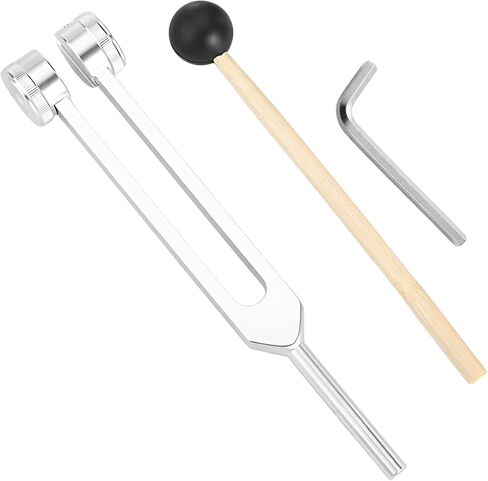 128hz Tuning Fork Medical,Aluminum Alloy Tuning Forks for Healing,Tuning Fork with Silicone Hammer,Tuning Fork 128hz for DNA Repair Healing,Sound Therapy,Tuning Forks Medical in Saudi Arabia